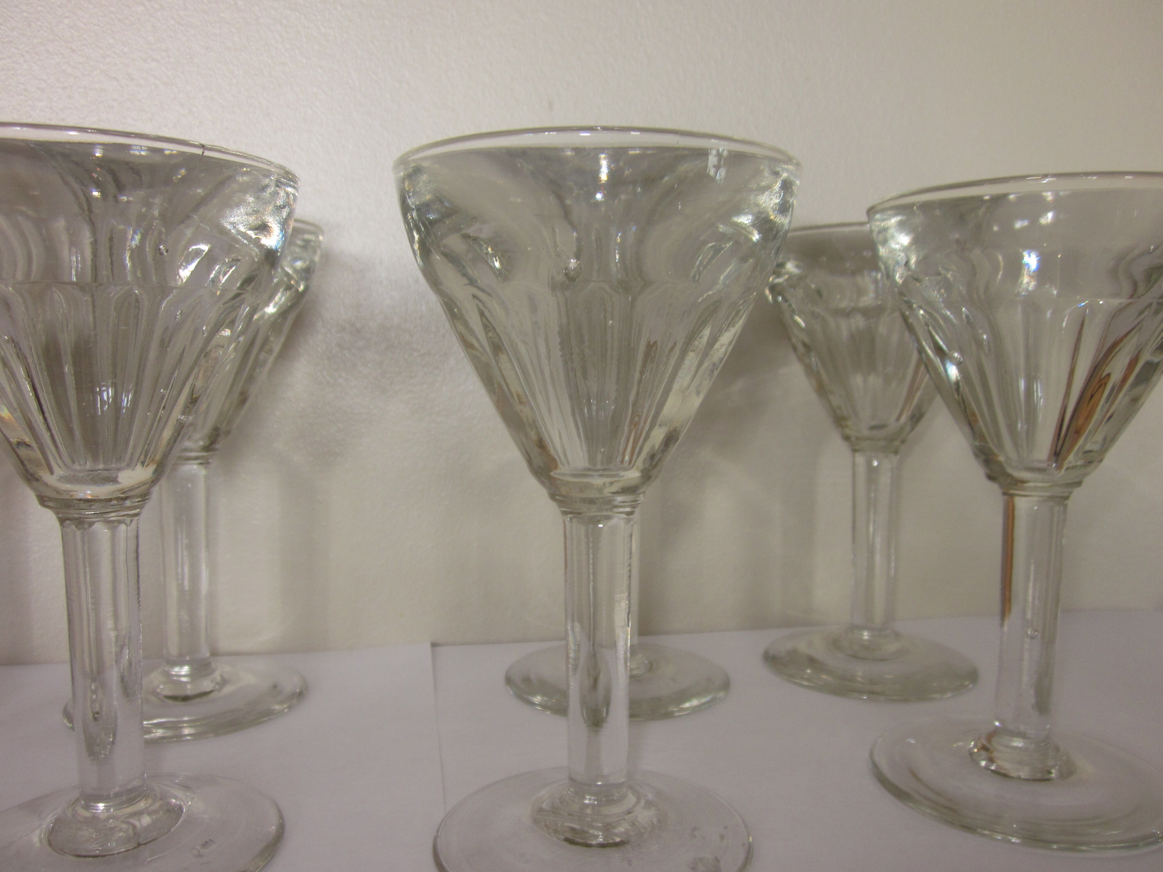 Set of 8 glasses bistro glass breath of the 20-30 years