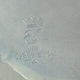 Vintage basket from De Uberti Italy in silver metal