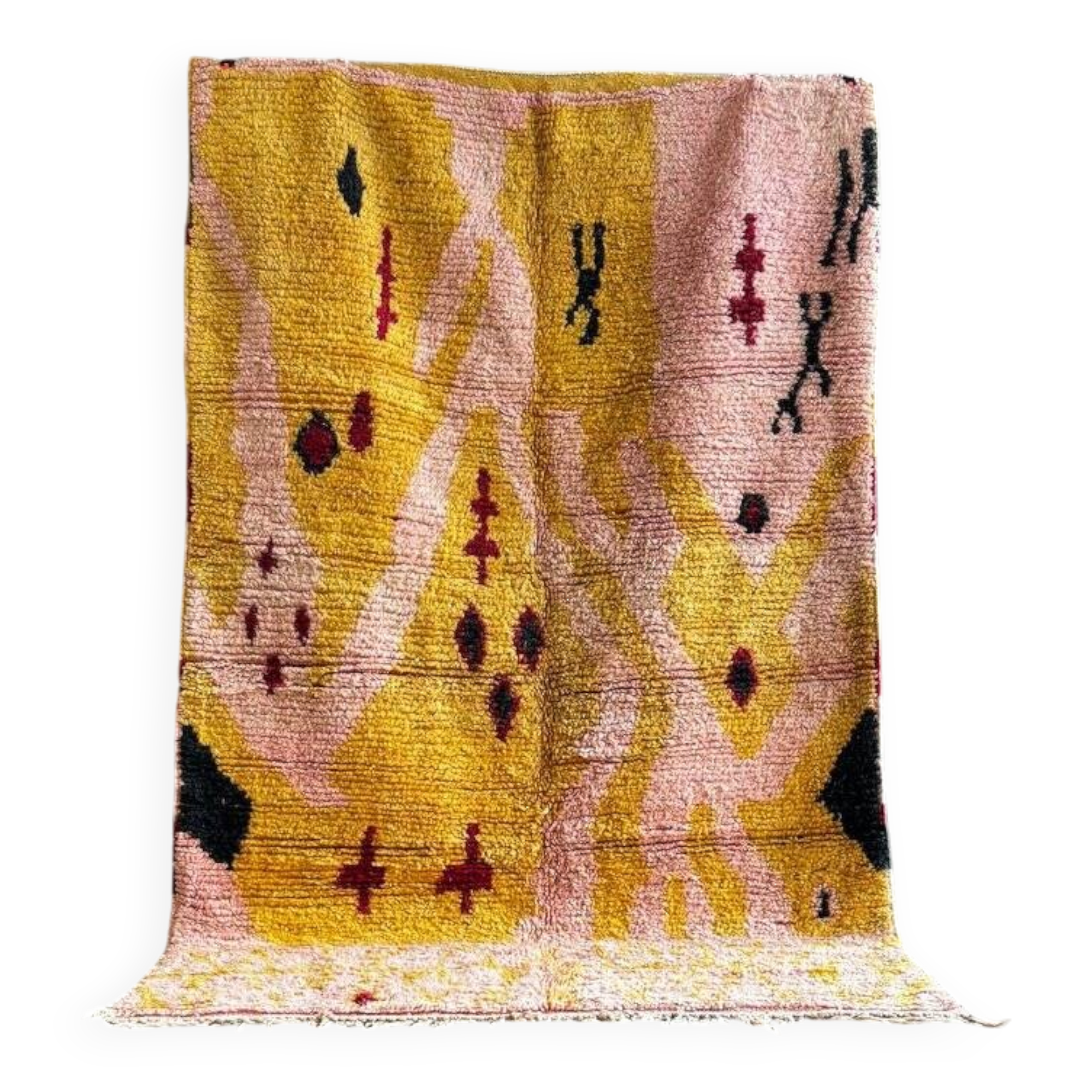 Moroccan Boujad rug in wool, Morocco, 1990