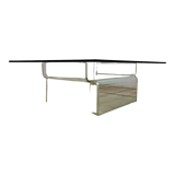 Space age lucite and glass coffee table, 1970s