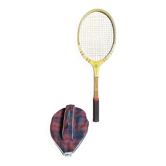 Old tennis racket gauthier & fils andré dupont wood + cover #e