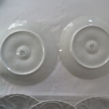 6 assiettes à huitres blanches  470112 Charles Pillivuyt porcelaine ancienne