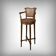 Swivel high chair in beech, Louis XVI style – 1900