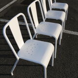 4 Tolix chairs by designer Xavier Pauchard model T37 1950