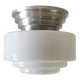 Mazda style Bauhaus opaline globe ceiling light - 1930s/40s