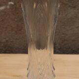 Chiseled glass vase