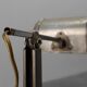 Art Deco Industrial metal and travertine Desk Lamp, Belgium 1930s