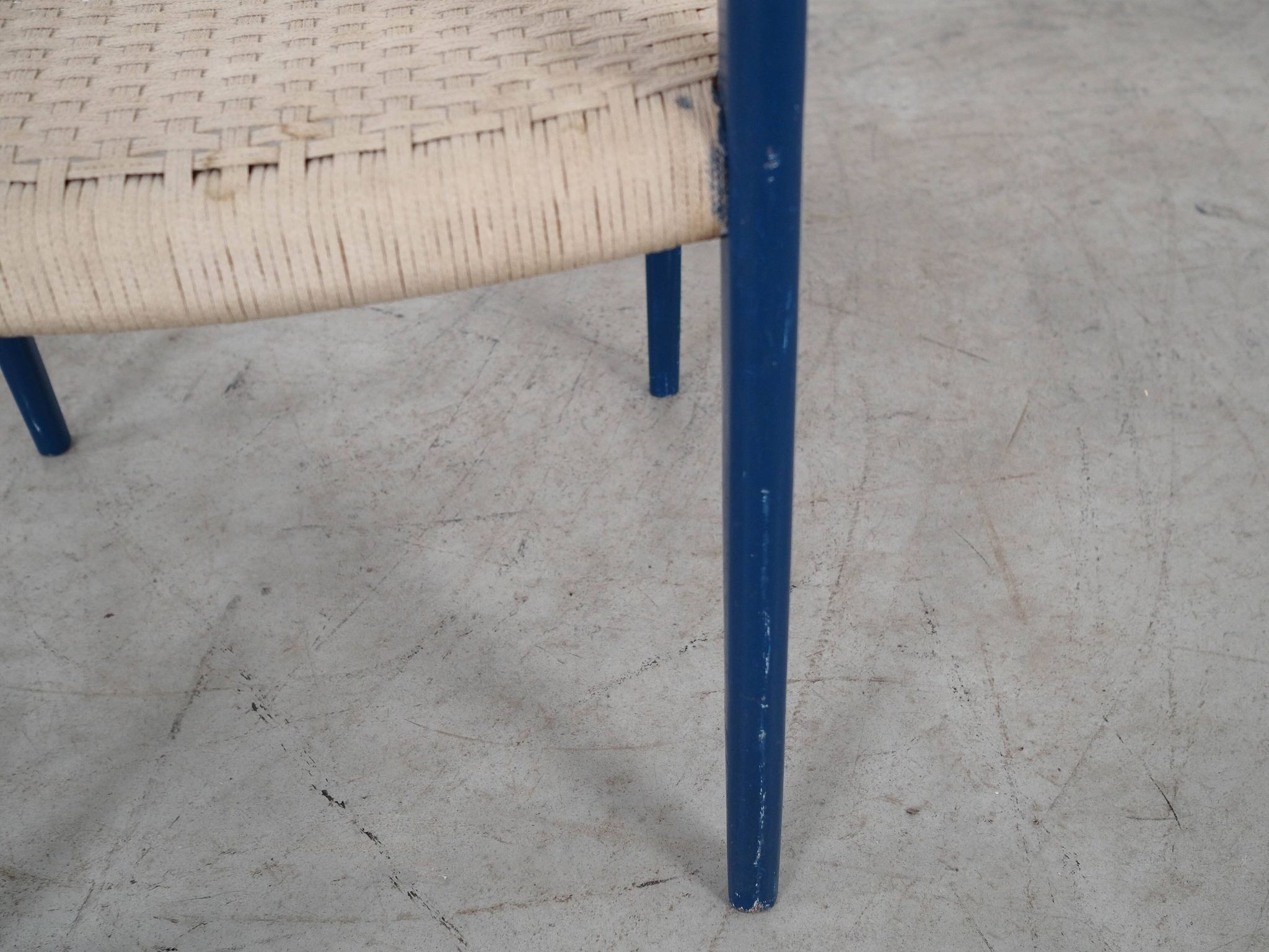 Blue teak chair, Danish design, 1960s, designer: Niels Otto Møller