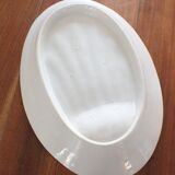 Large white porcelain meat dish from the 19th century