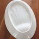 Large white porcelain meat dish from the 19th century