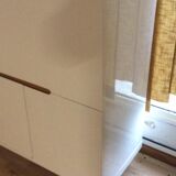 High furniture in white lacquered wood