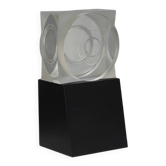 Geometric Object in Plexiglass by Maurice Ruche, 1972