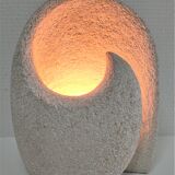 Lamp stone carved design 70s