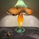 Large lamp signed by Jean-Michel Operto – blown glass with gold leaf
