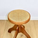 Adjustable vintage round piano stool