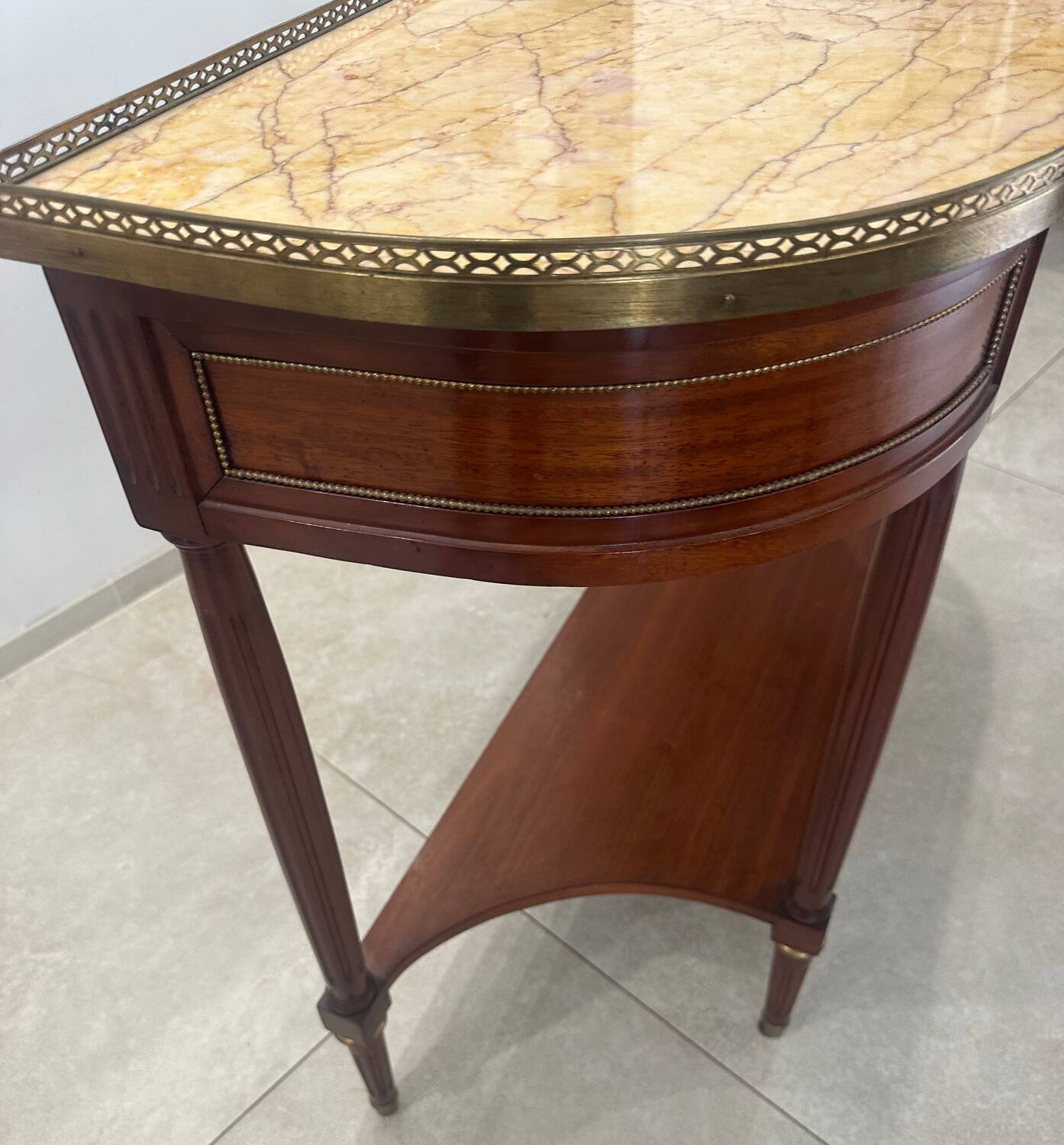 Louis XVI style mahogany console, 19th century