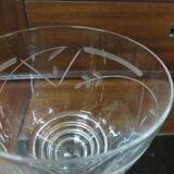 Suite de 12 verres en cristal Art Déco
