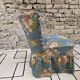 Fauteuil coktail en tissu fleuri, 1960