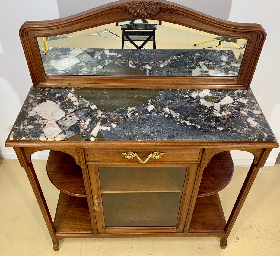 Meuble desserte-vitrine époque Art Nouveau 1900 Style  Louis Majorelle  ,école de Nancy