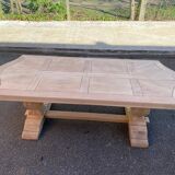 Renovated extendable monastery dining table in solid oak 220-300cm