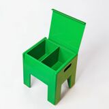Tabouret coffre Space Age vert Olaf Von Bohr pour Gedy Italie années 60