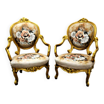 Fauteuils style Louis XV