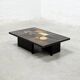 Paul Kingma slate, stone and brass inlaid coffee table, 1970s