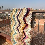 Moroccan carpet boucherouite zig zag