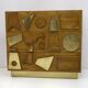 Brutalist Italian Ash Tree and Brass Chests of Drawers, Two