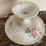 Luneville KG compote dish with poppy and butterfly design.