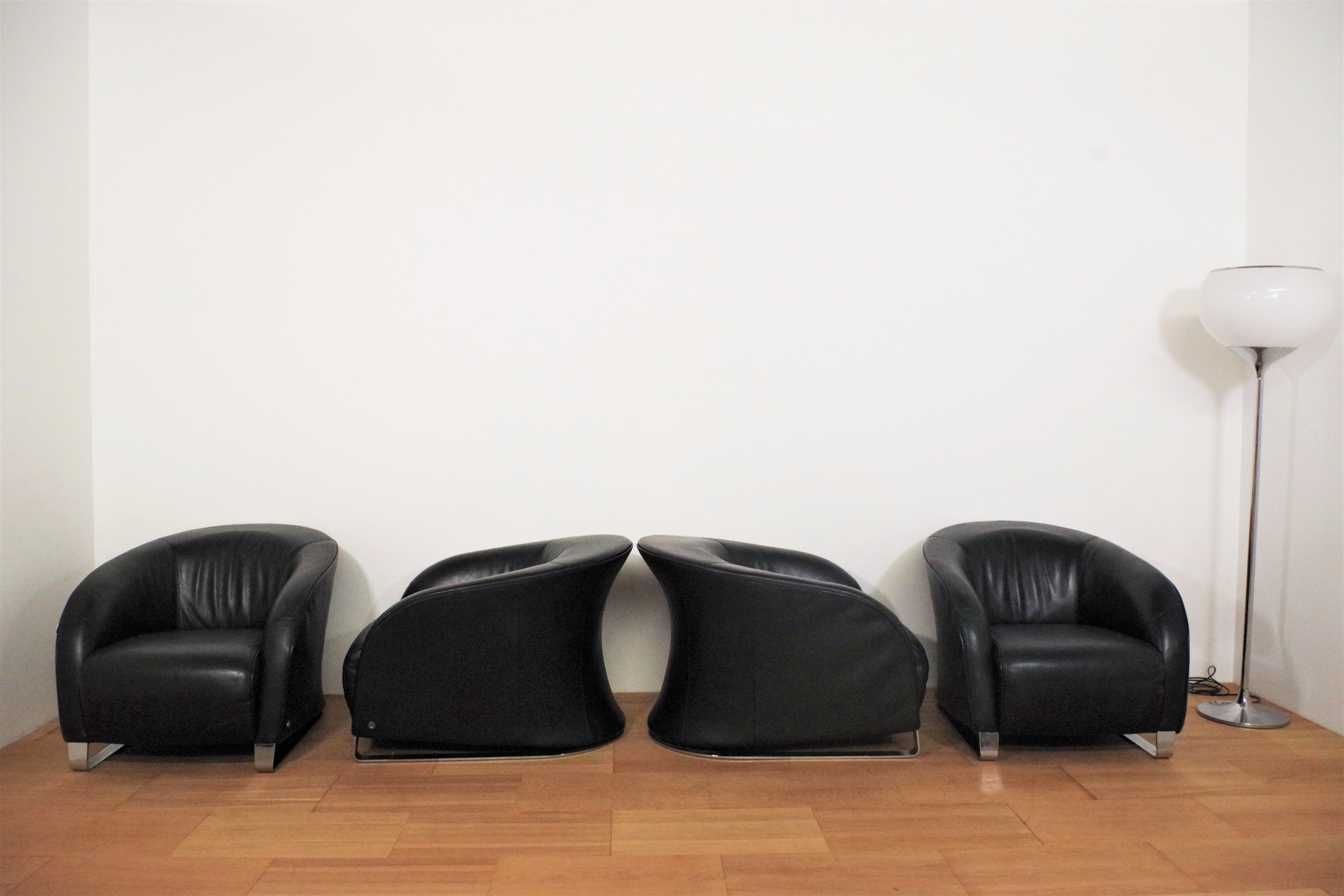 Liz armchairs by Natuzzi, 2000s, set of 4