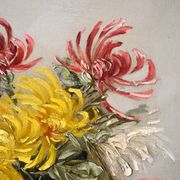 Charles Jung, Chrysanthemums in a Glass Vase (circa 1900)