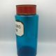 Flacon bocal de pharmacie apothicaire en verre bleu, plaque bourgeons de pin, 26,5 cm