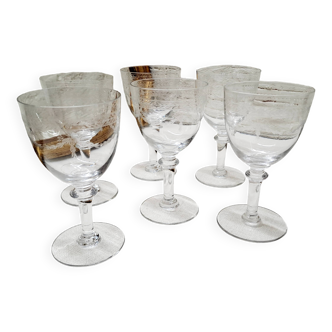 Set 6 verres apéritif cristal ciselé