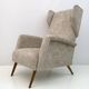 Pair of Gio Ponti Mid-Century Modern Italian Velvet "Alata" Lounge Chairs