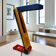 Vintage 1980s Benetton Folding Table Lamp - Memphis- Italian Design