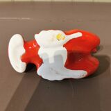 Vallauris vintage Barbotine condiment set