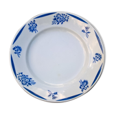 Plate K-G Luneville "Reims" white - blue