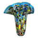 Venice circa 1980: Large "octopusy" vase in millefiori glass with a blue background