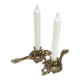 Pair of hand candlesticks / bronze candle holders