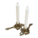 Pair of hand candlesticks / bronze candle holders