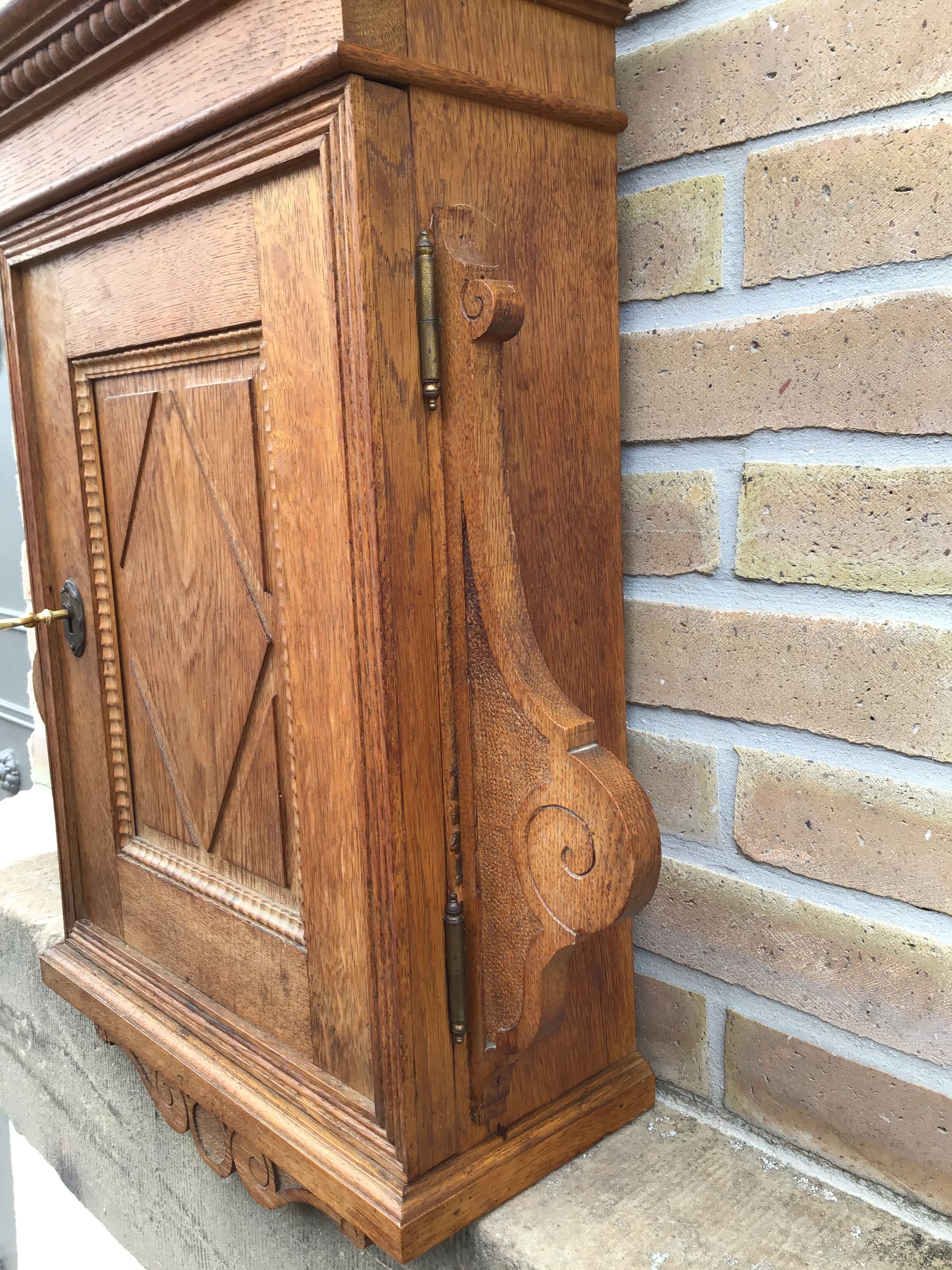 Pharmacy Cabinet Art Nouveau Jugendstil Mural Vintage Oak