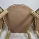 5 chaises en bois laqué blanc style Louis XVI