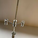 Pair of chrome pendant lights from the 70s.