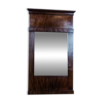 19th-Century Biedermeier Pier Glass in Dark Brown Mahogany Frame, 1890s