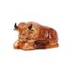 Sixties michel caugant bison tureen pâté mold glazed earthenware 25cm