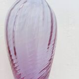 Glass vase - lavender optic swirl texture