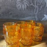 6 Bormioli Rocco 70' amber glasses
