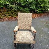 Old Louis XIII style armchair / on casters
