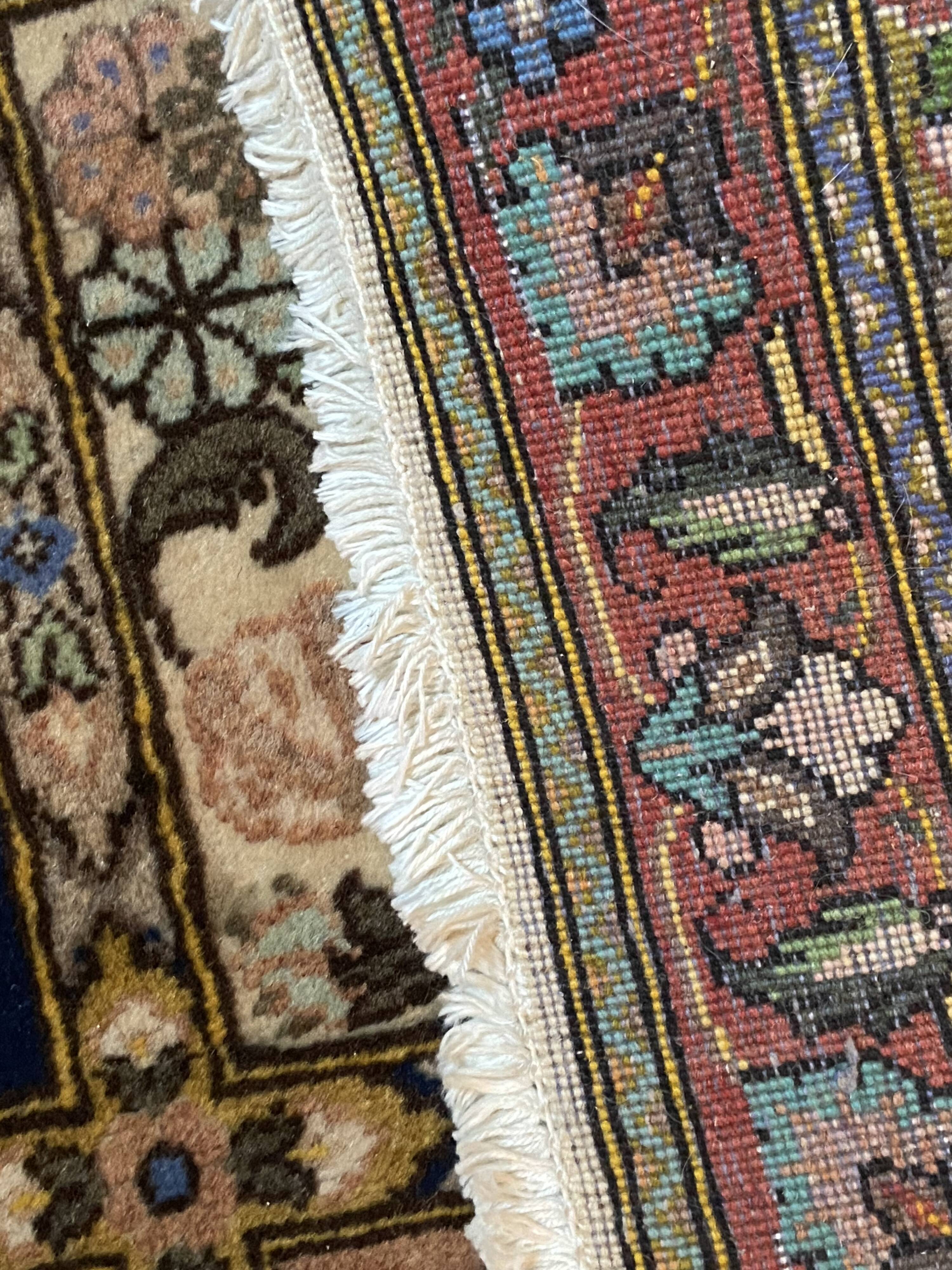 Tapis persan Bakhtiar Ghom en laine réalisé à la main